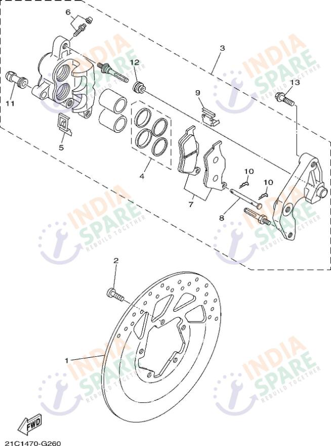 FRONT BRAKE CALIPER